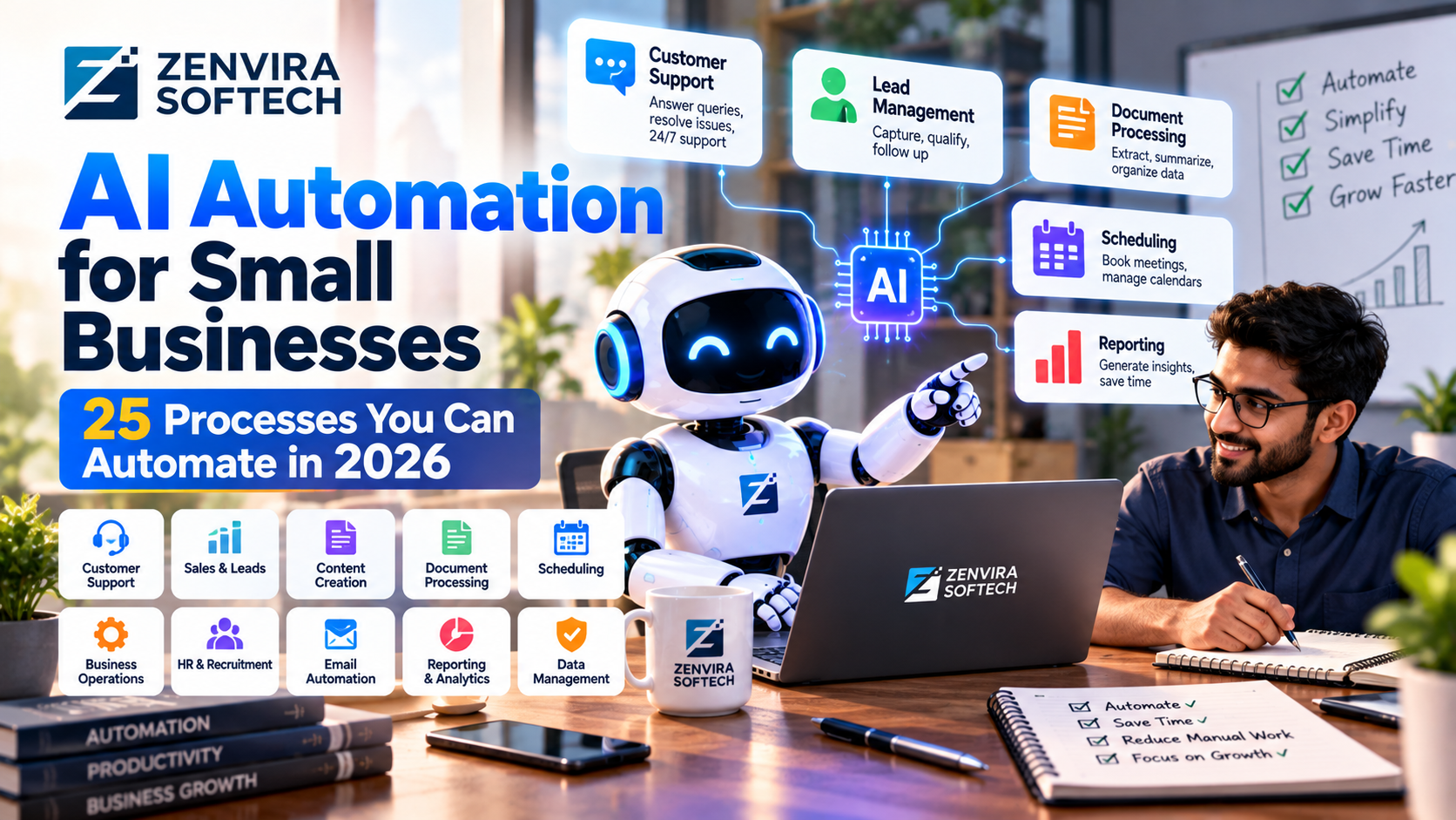 AI Automation for Small Businesses: 25 Processes You Can Automate in 2026